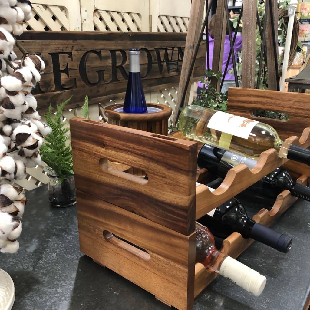 <h1>4 Bottle Stackable Wine Rack</h1> 4 Bottle Stackable Wine Rack