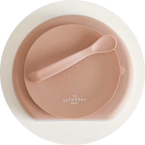 Silicone Suction Plate With Lid and Spoon Silicone Suction Plate With Lid and Spoon