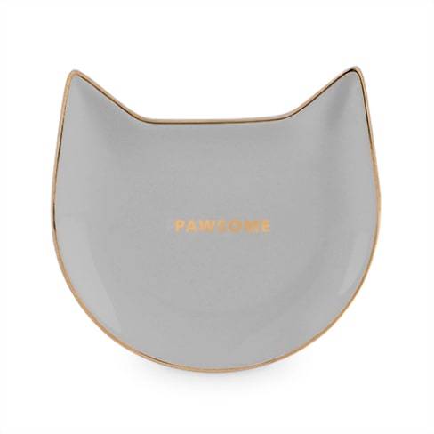 Pawsome Gray Ceramic Tea Tray Pawsome Gray Ceramic Tea Tray