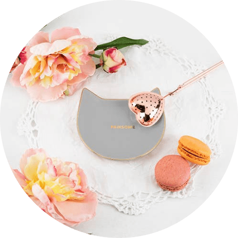 Pawsome Gray Ceramic Tea Tray Pawsome Gray Ceramic Tea Tray