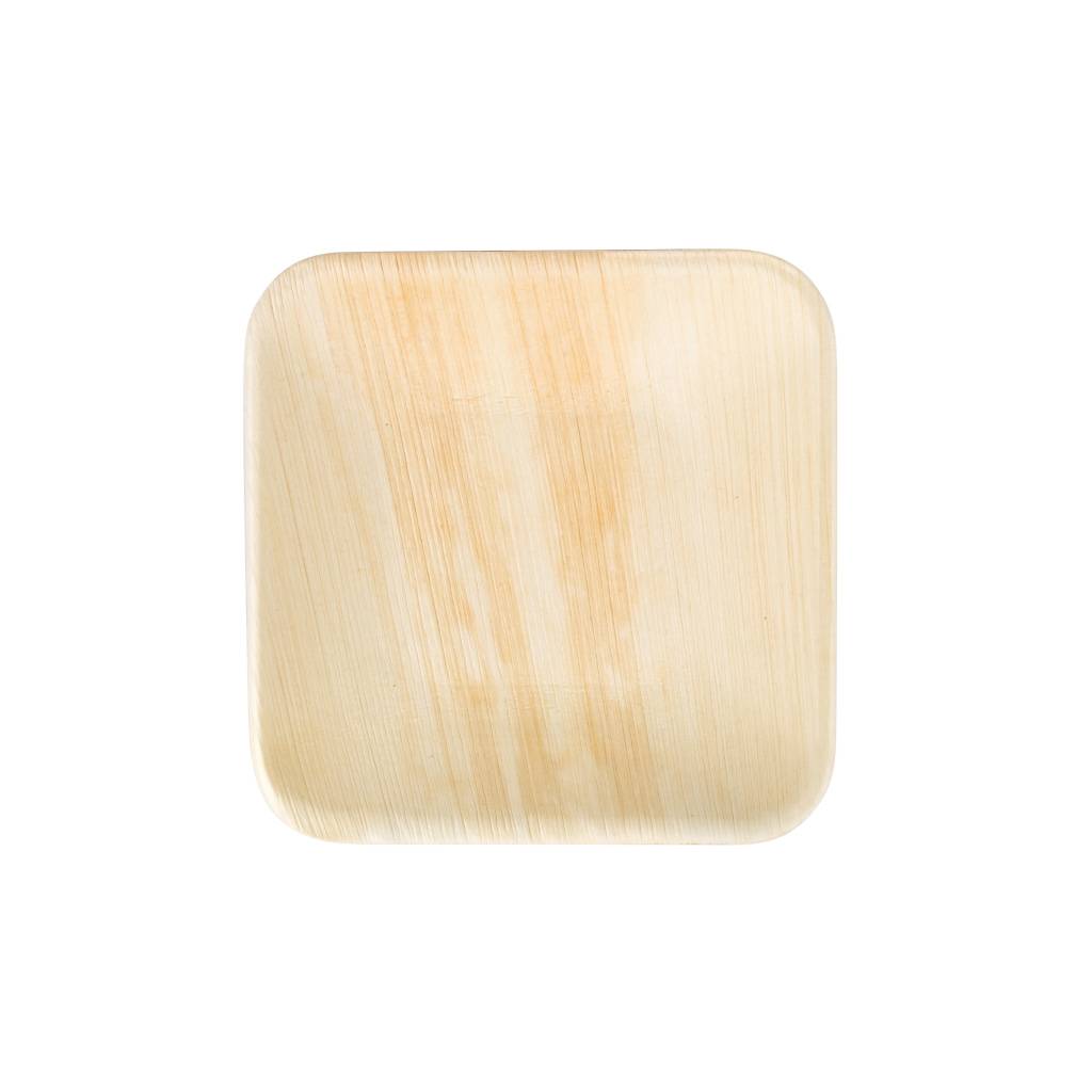 <h1>6″ Palm Leaf Square Plates (25 pcs)</h1> 6