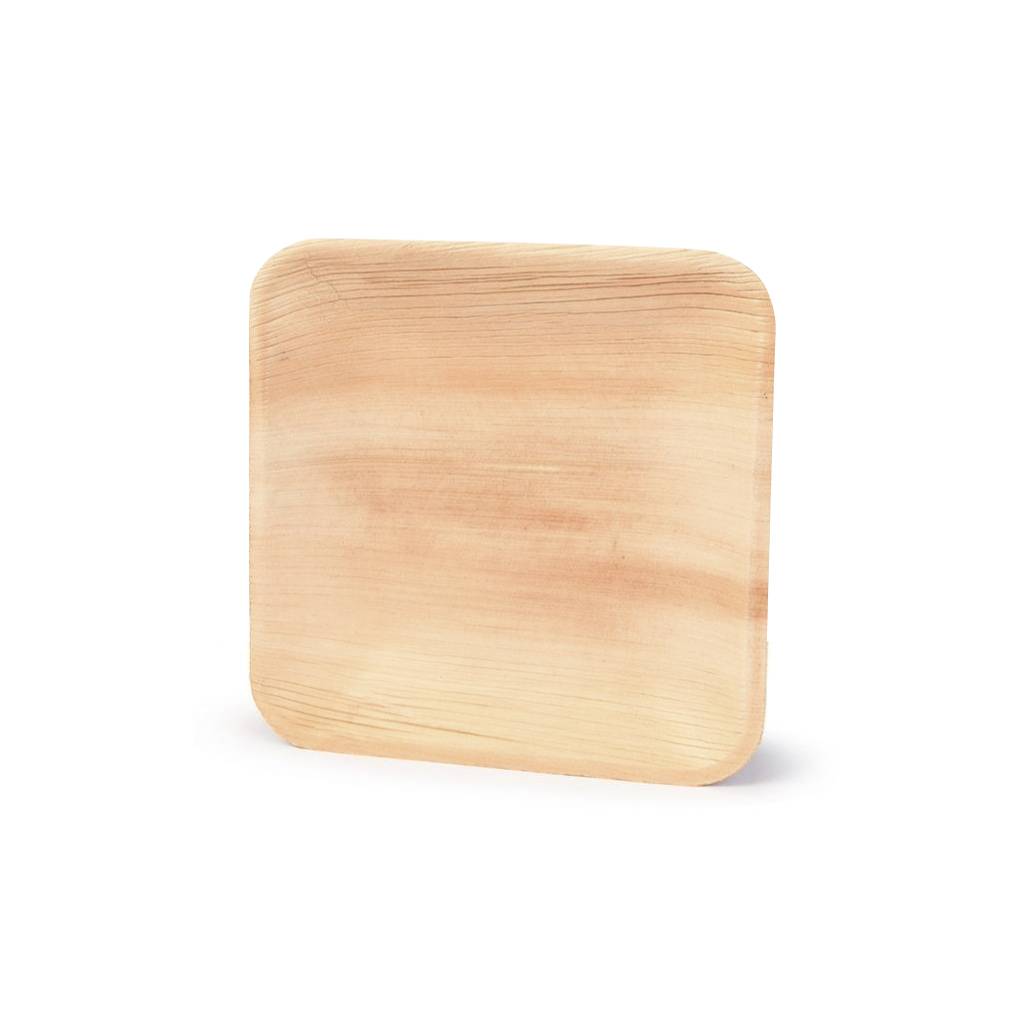 <h1>6″ Palm Leaf Square Plates (25 pcs)</h1> 6