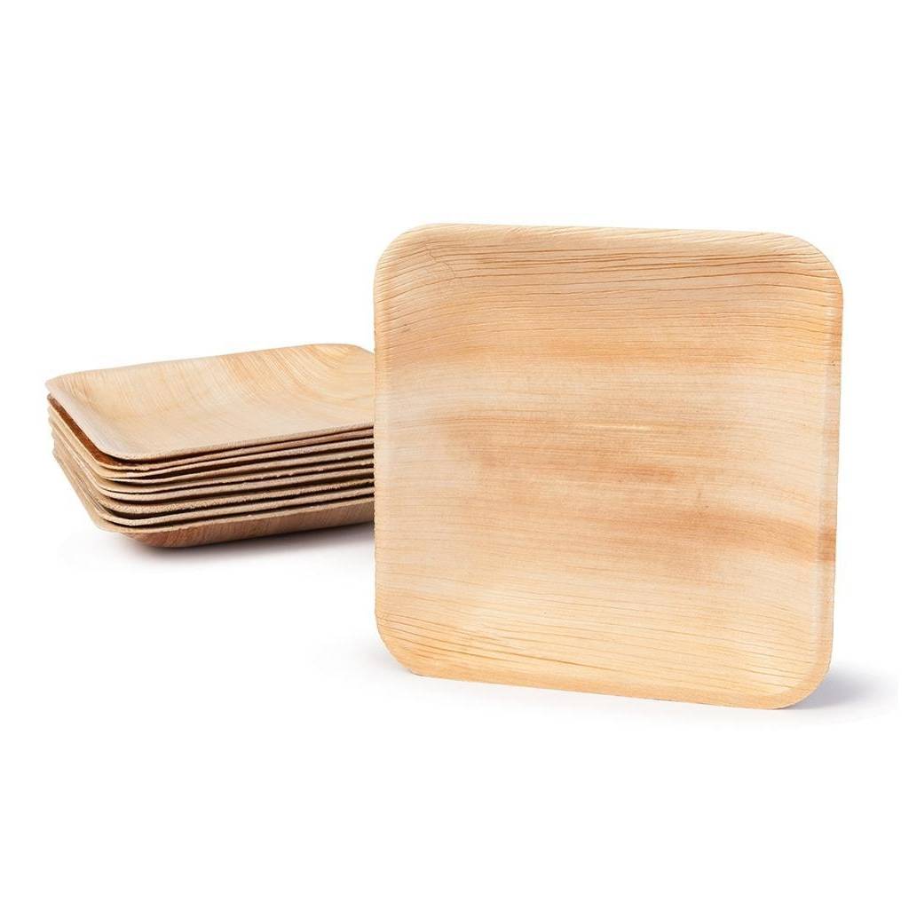 <h1>6″ Palm Leaf Square Plates (25 pcs)</h1> 6