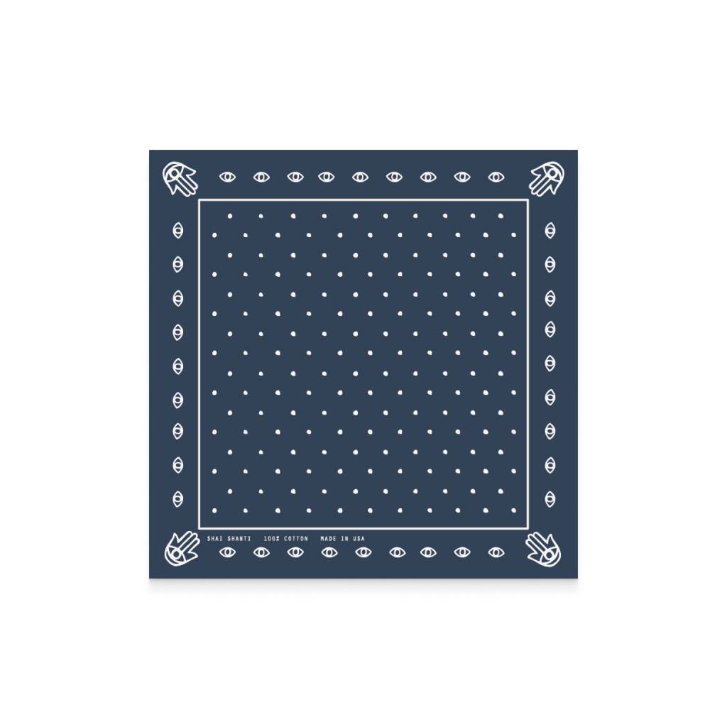 <h1>Hamsa & Dots Navy Bandana</h1> Hamsa & Dots Navy Bandana