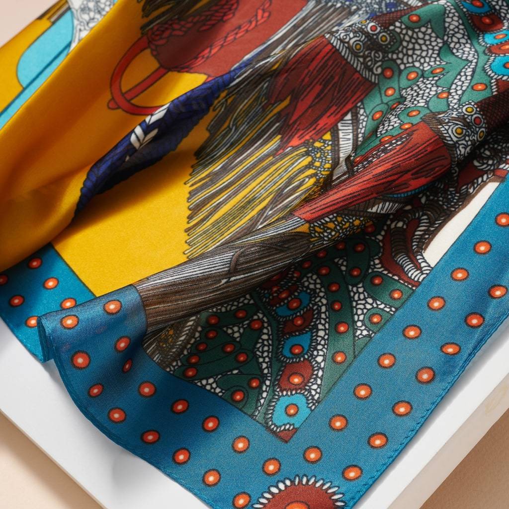 <h1>Horse Print Silky Bandana Scarf</h1> Horse Print Silky Bandana Scarf