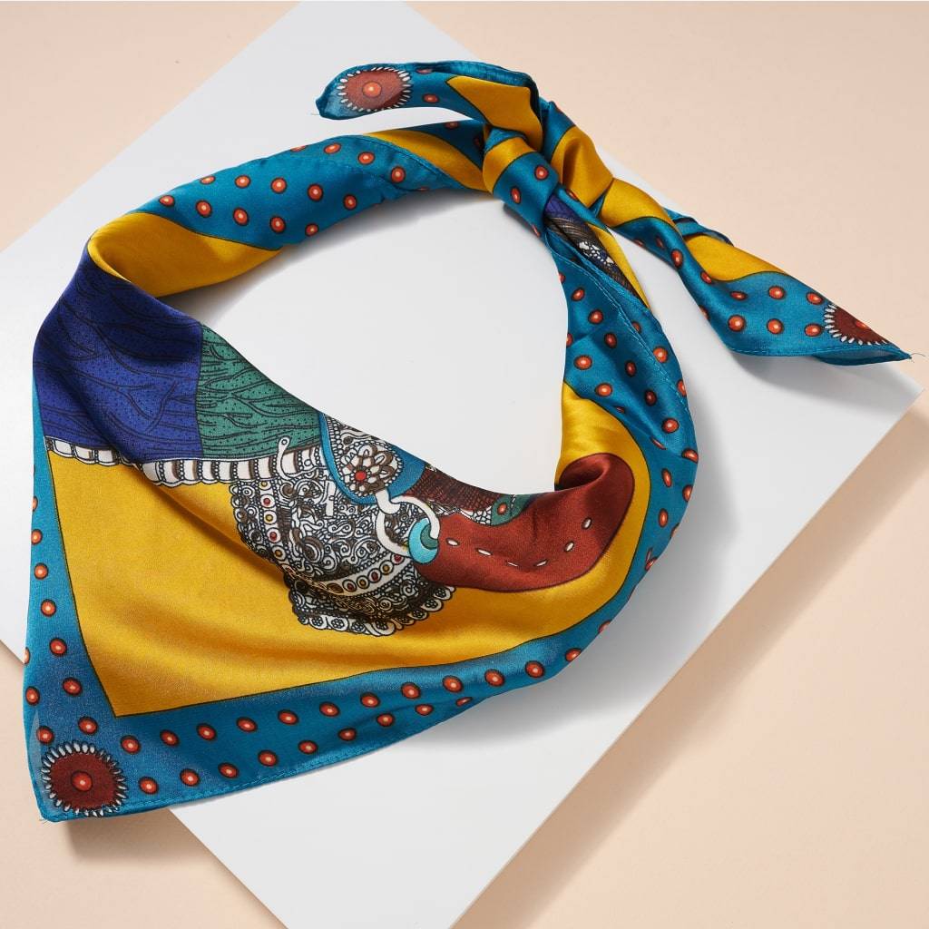 <h1>Horse Print Silky Bandana Scarf</h1> Horse Print Silky Bandana Scarf