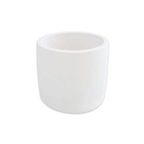 Round White Ceramic Planter Round White Ceramic Planter
