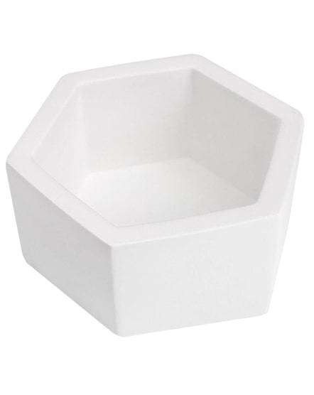White Hexagon Ceramic Planter White Hexagon Ceramic Planter
