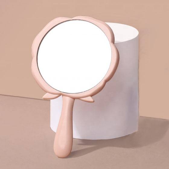 Rose Pink Handheld Mirror Rose Pink Handheld Mirror