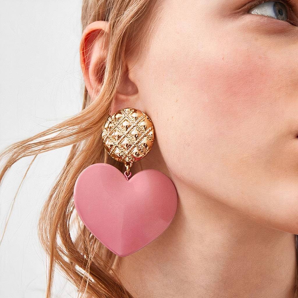 <h1>Big Heart Drop Earrings</h1> Big Heart Drop Earrings