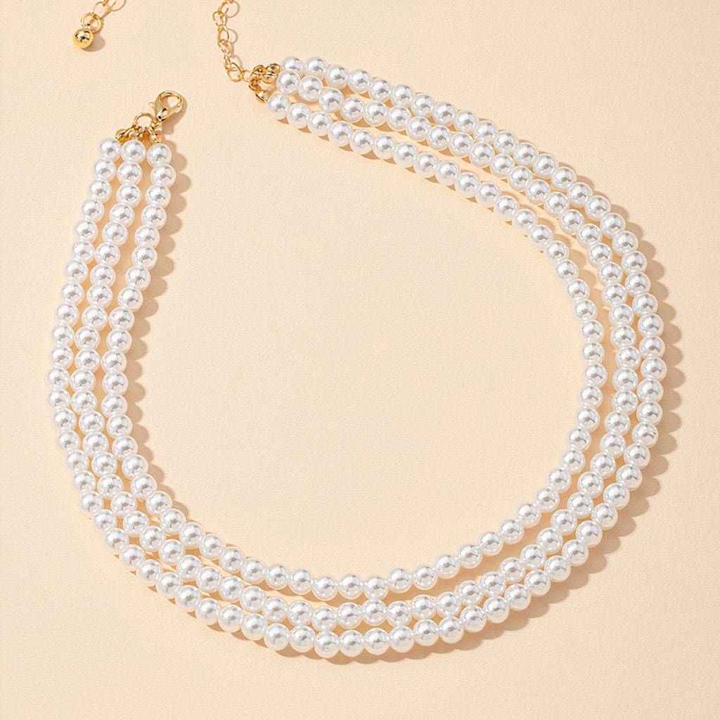 <h1>Multilayered Pearl Necklace</h1> Multilayered Pearl Necklace