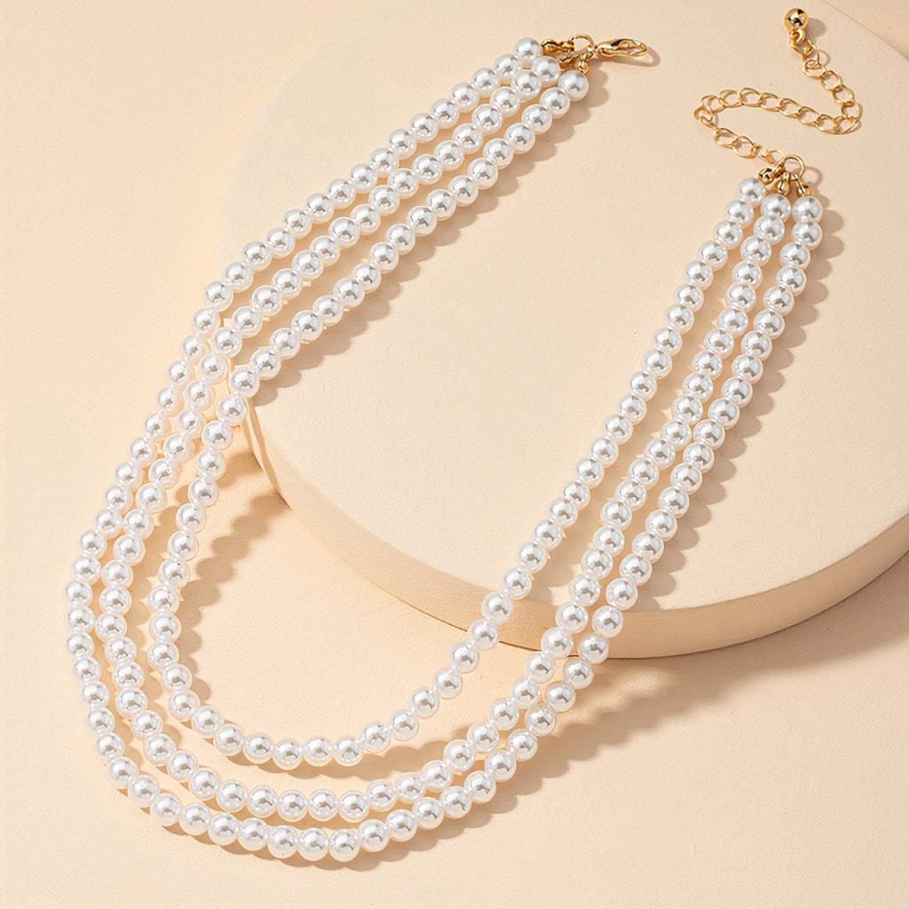 <h1>Multilayered Pearl Necklace</h1> Multilayered Pearl Necklace
