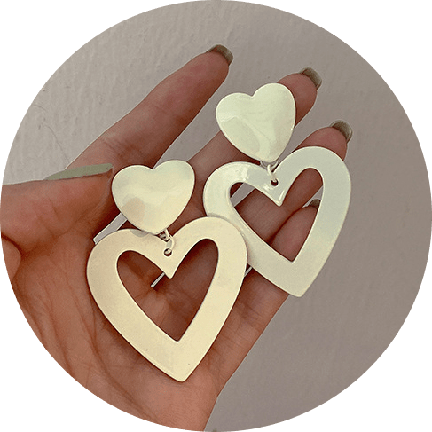 Heart Drop Earrings Heart Drop Earrings