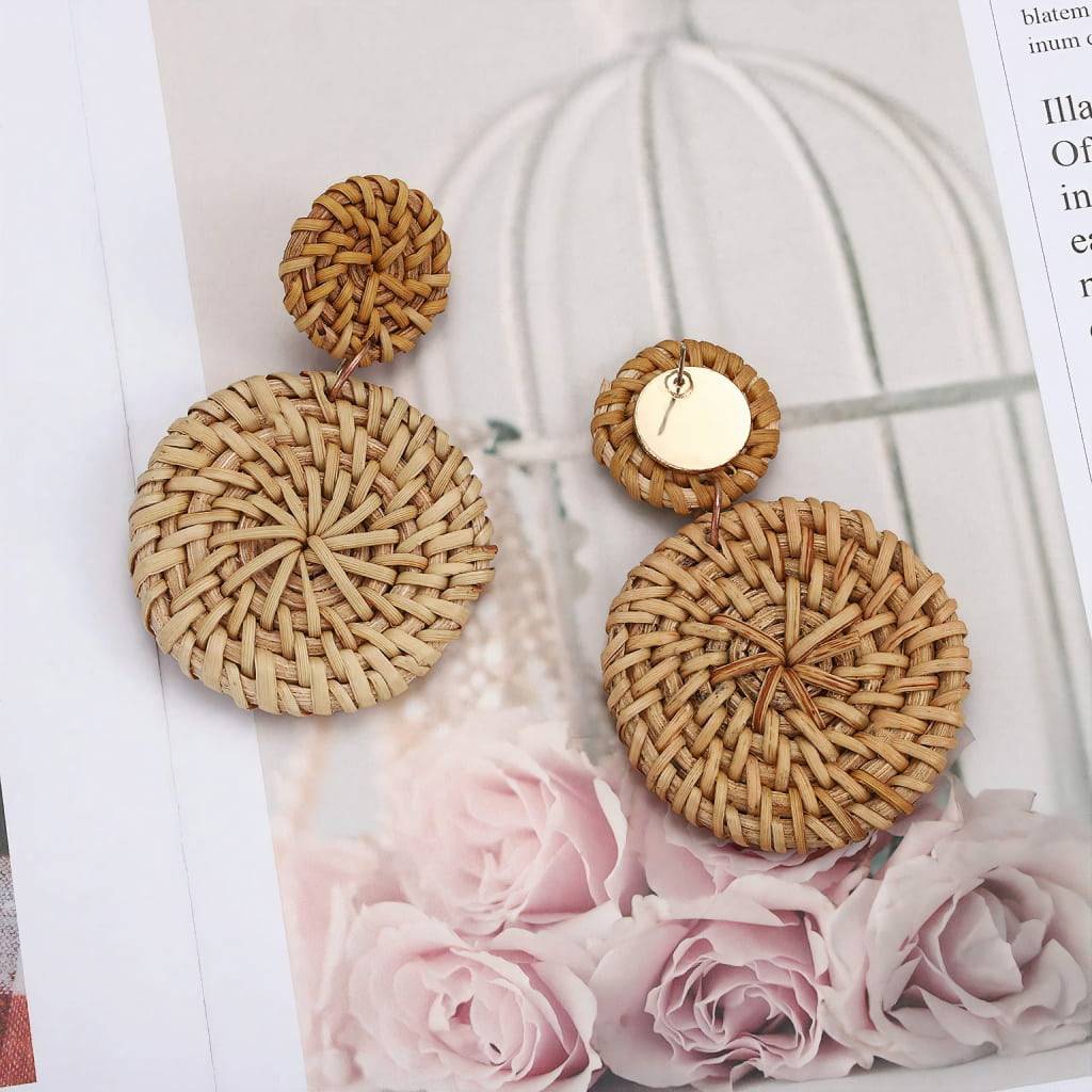 <h1>Round Rattan Earrings</h1> Round Rattan Earrings