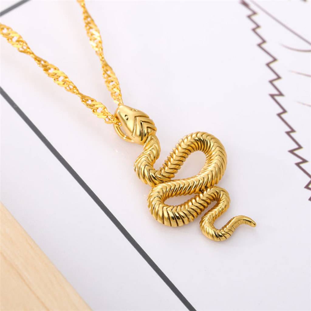 <h1>Snake Shaped Pendant Necklace</h1> Snake Shaped Pendant Necklace