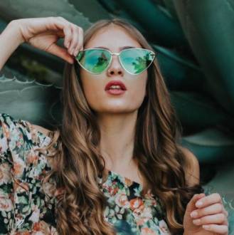 Flat Top Watch Link Temple Aviator Glasses