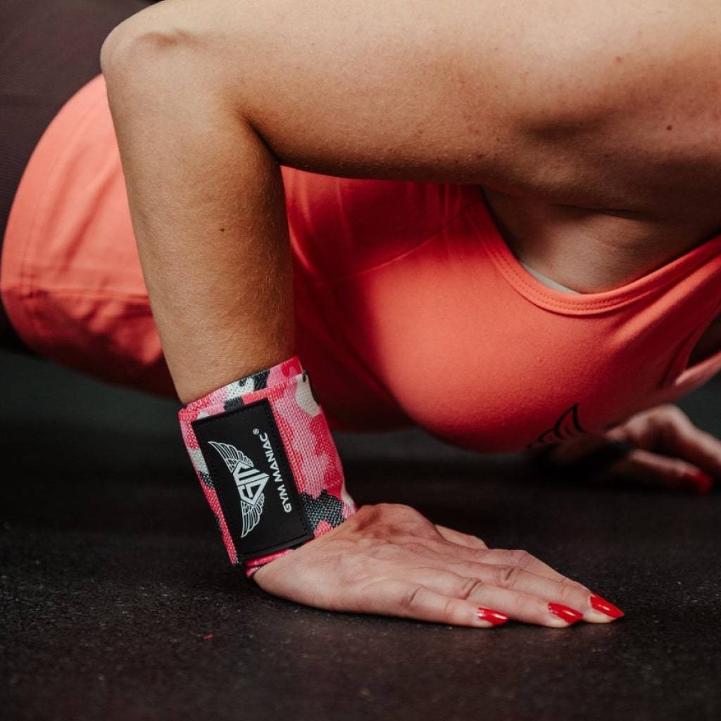 <h1>Gym Maniac Pink Camo GM Weightlifting Wrist Wraps</h1> Gym Maniac Pink Camo GM Weightlifting Wrist Wraps