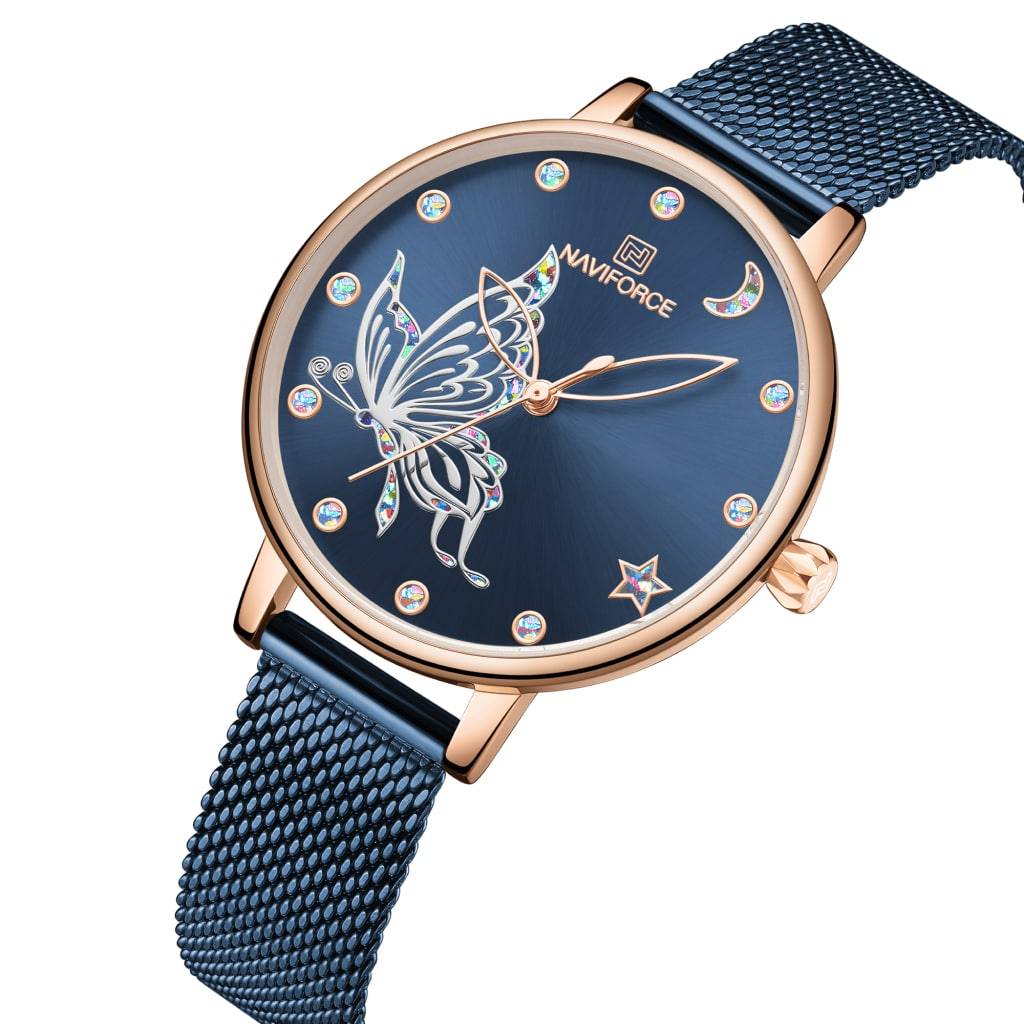 <h1>Blue Butterfly Steel Watch For Women Fashion</h1> Blue Butterfly Steel Watch For Women Fashion