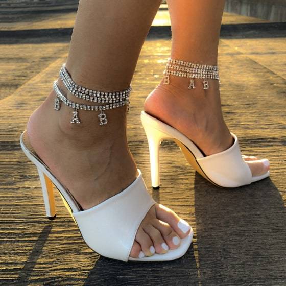 Chain Layered Initial Anklet Chain Layered Initial Anklet