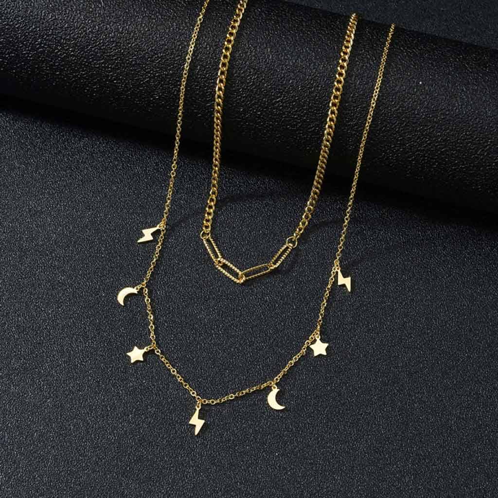 <h1>Double Layered Gold Necklace Fashion</h1> Double Layered Gold Necklace Fashion