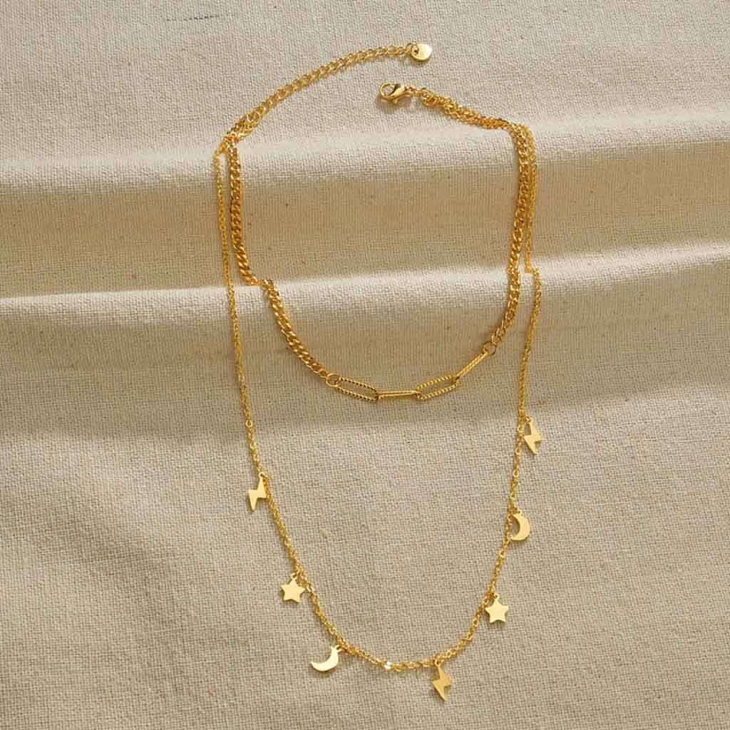 <h1>Double Layered Gold Necklace Fashion</h1> Double Layered Gold Necklace Fashion