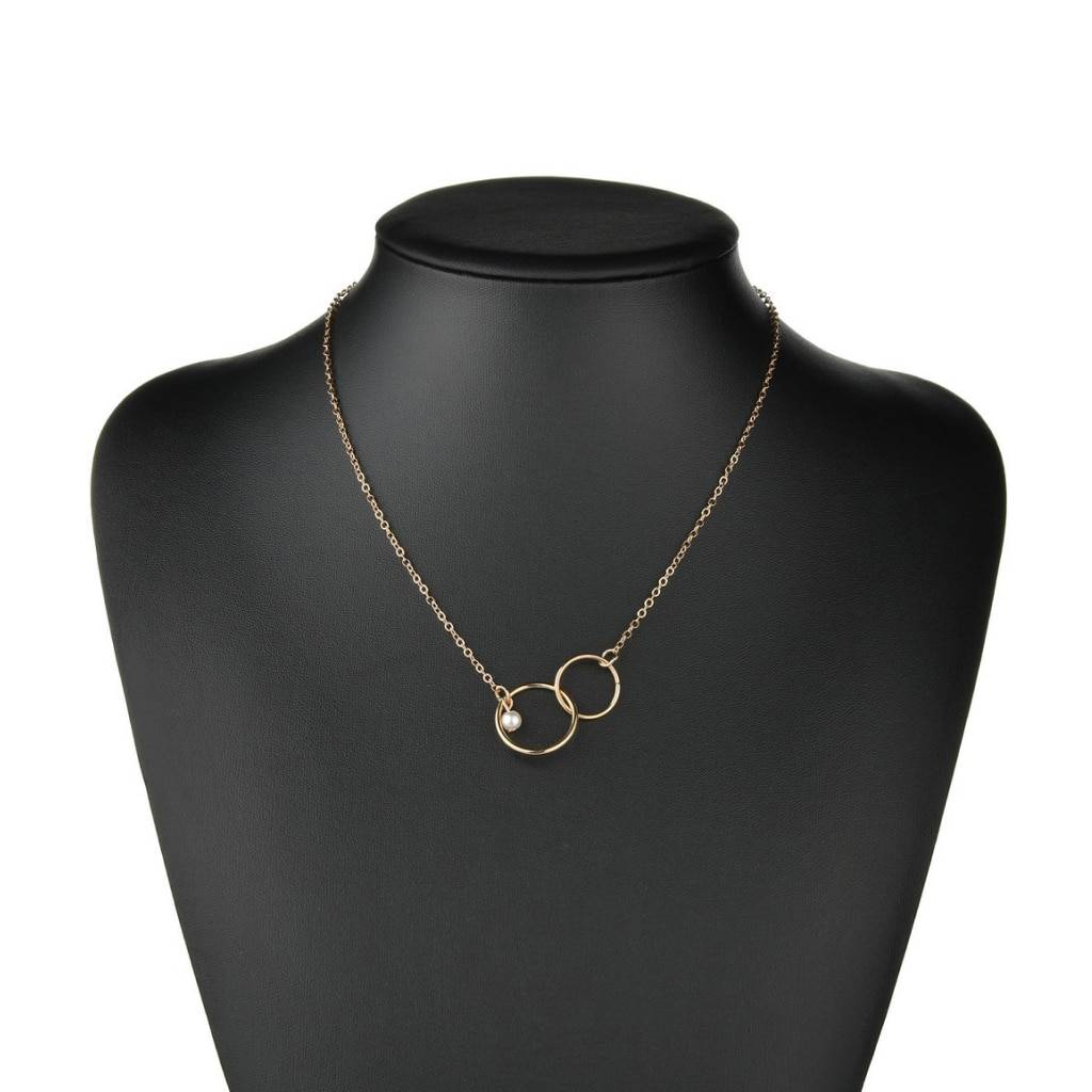 <h1>Double Ring Retro Charm Necklace Fashion</h1> Double Ring Retro Charm Necklace Fashion