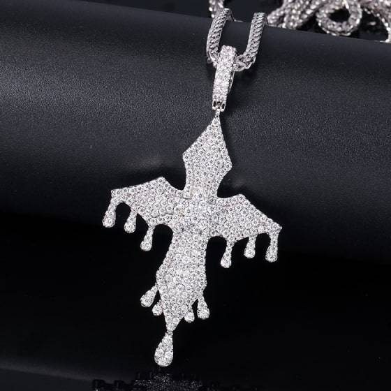 Dripping Cross Pendant Dripping Cross Pendant