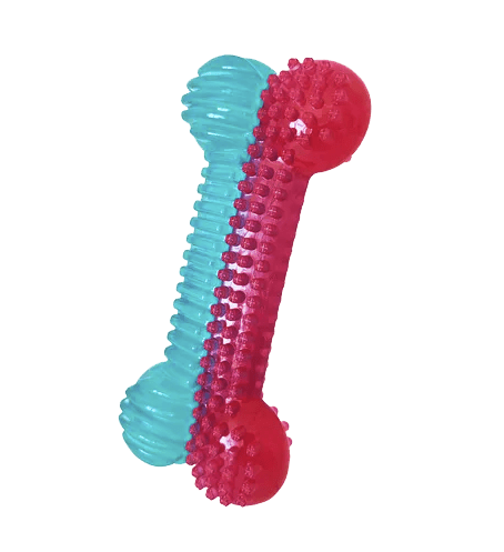 Dual Colored Rubber Bone Dog Chew Toy Dual Colored Rubber Bone Dog Chew Toy