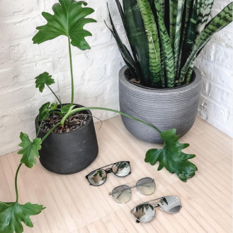 Flat Top Watch Link Temple Aviator Glasses