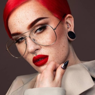 Flat Top Watch Link Temple Aviator Glasses