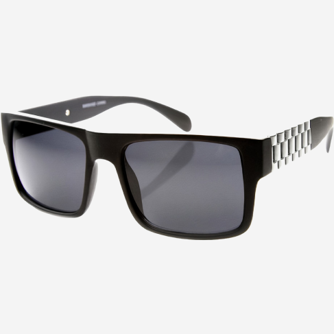 Flat Top Watch Link Temple Aviator Glasses