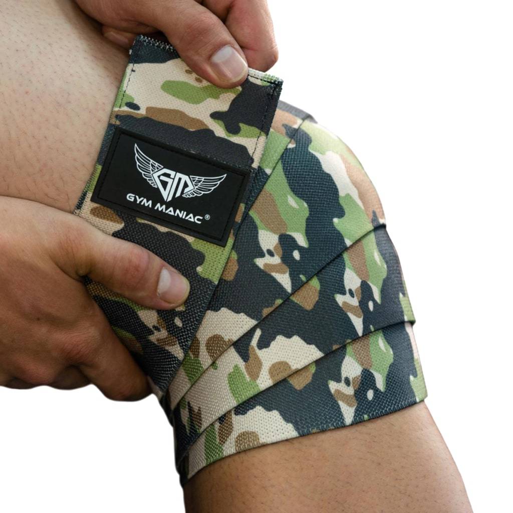 <h1>Gym Maniac Brown Camo GM Support Compression Knee Wraps Sports & Fitness</h1> Gym Maniac Brown Camo GM Support Compression Knee Wraps Sports & Fitness