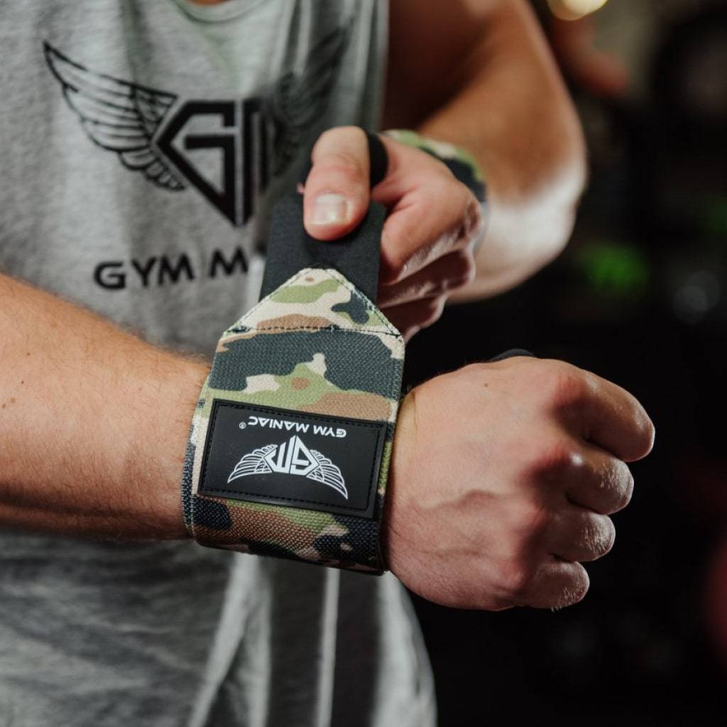 <h1>Gym Maniac Brown Camo GM Weightlifting Wrist Wraps Sports & Fitness</h1> Gym Maniac Brown Camo GM Weightlifting Wrist Wraps Sports & Fitness