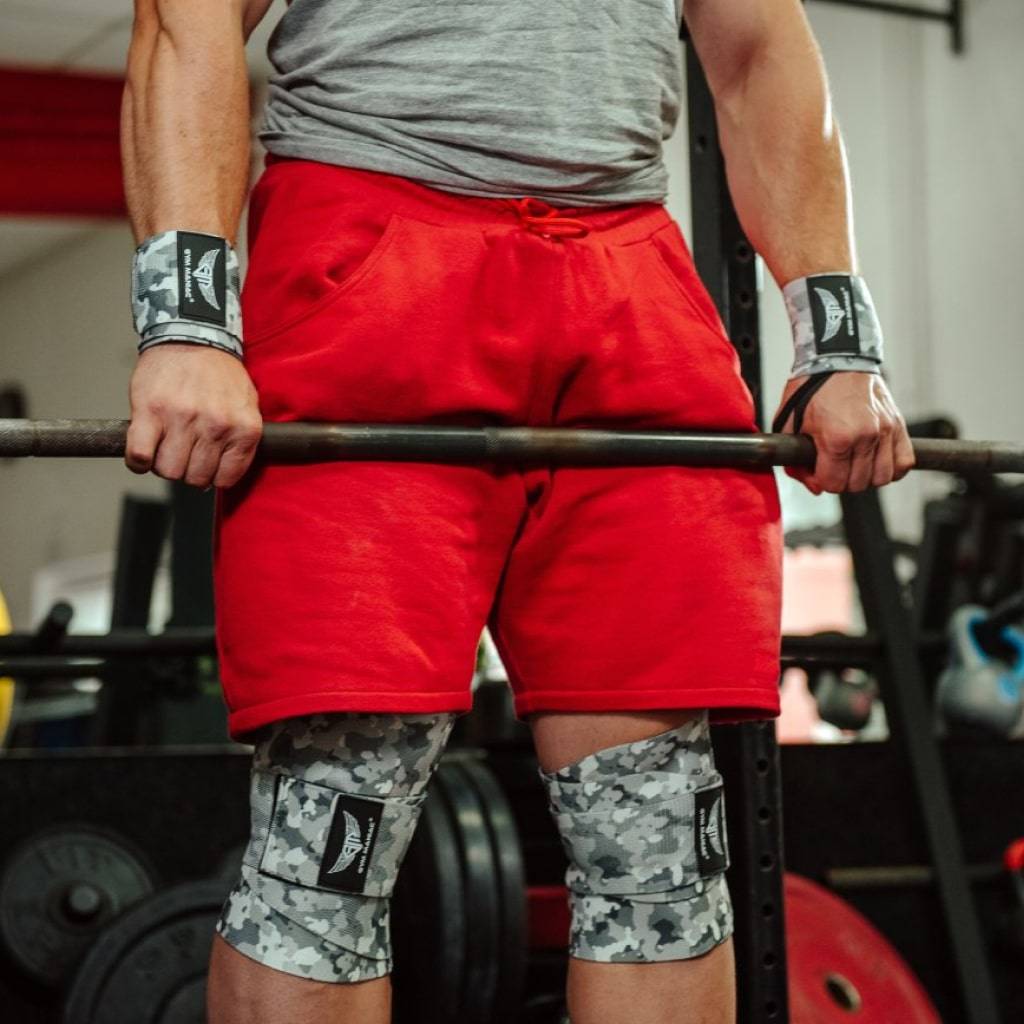 <h1>Gym Maniac Light Gray Camo GM Support Compression Knee Wraps Sports & Fitness</h1> Gym Maniac Light Gray Camo GM Support Compression Knee Wraps Sports & Fitness