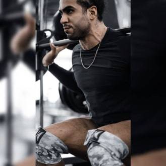 Gym Maniac Light Gray Camo GM Support Compression Knee Wraps Gym Maniac Light Gray Camo GM Support Compression Knee Wraps