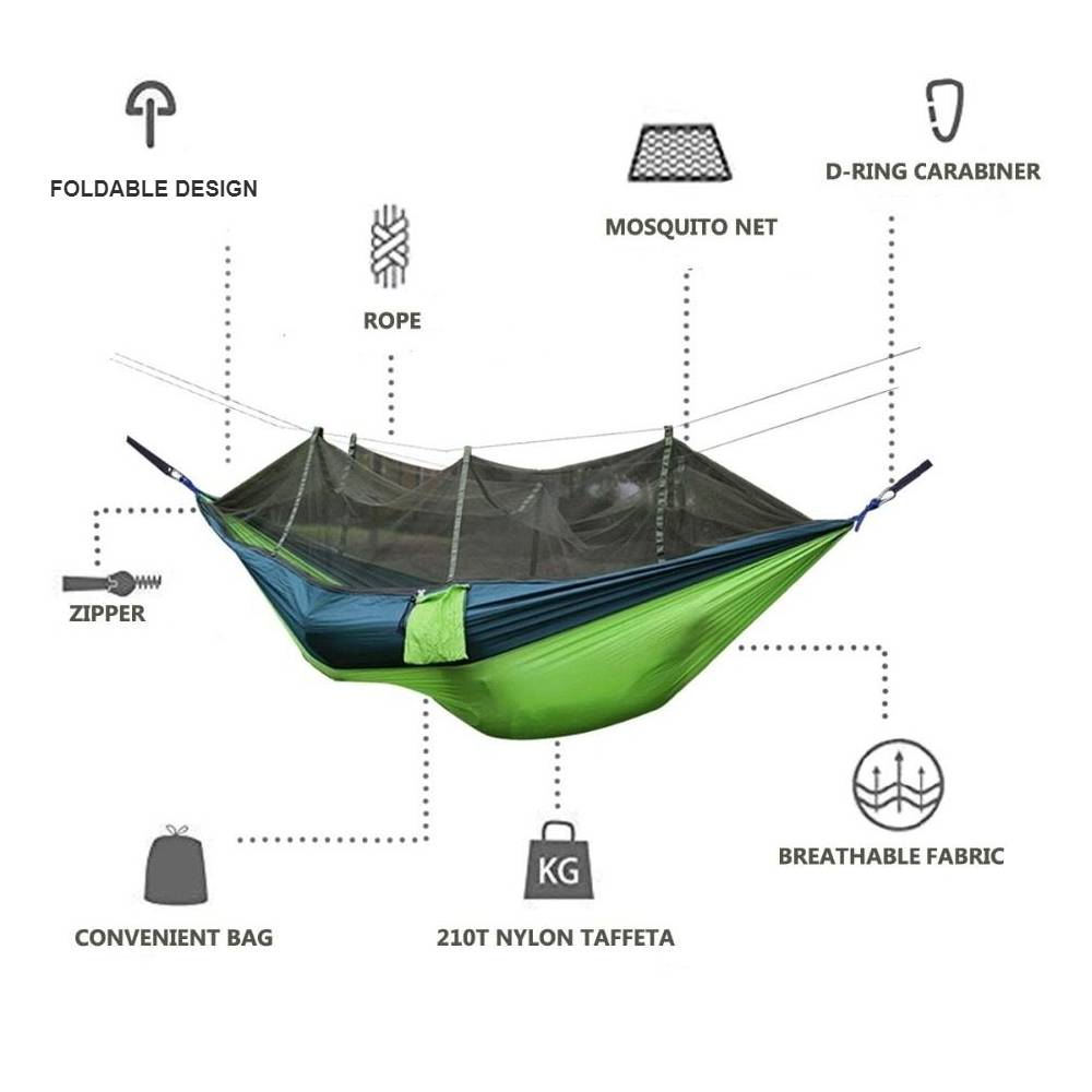 <h1>Hammock With Mosquito Net Backyard Activities Color : Bright Green|Army Green|Blue</h1> Hammock With Mosquito Net Backyard Activities Color : Bright Green|Army Green|Blue