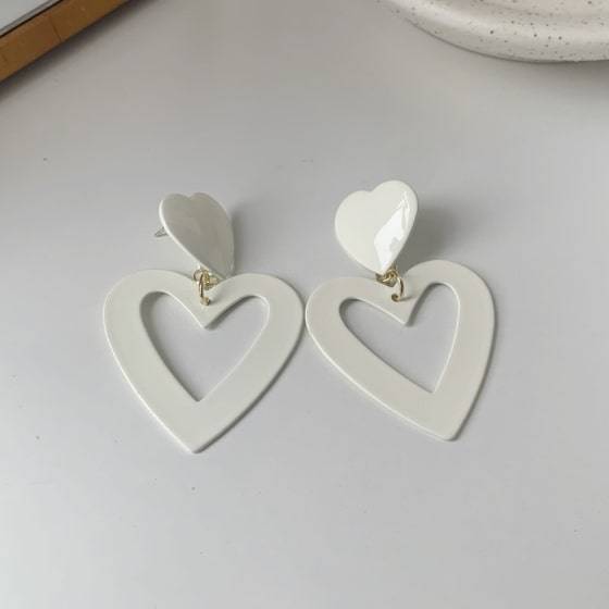 Heart Drop Earrings Heart Drop Earrings