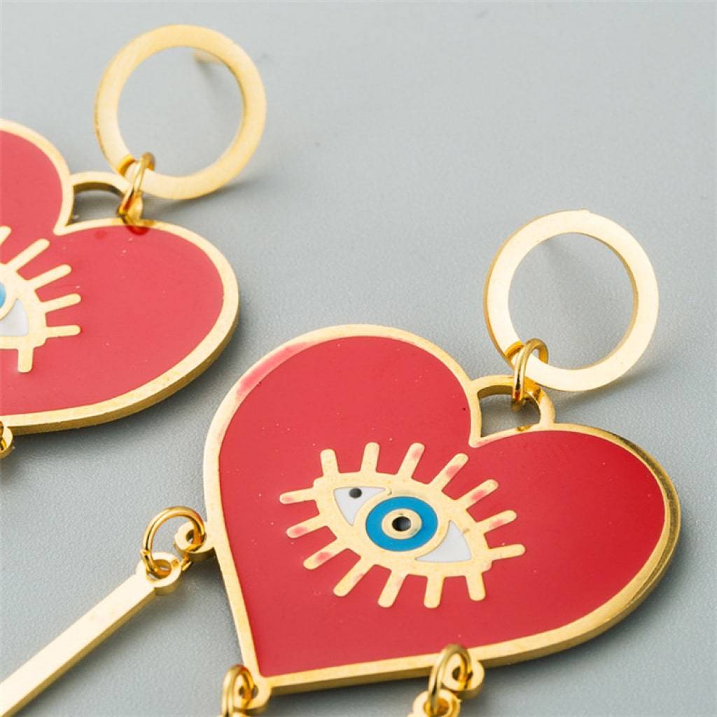 <h1>Heart Shaped Long Earrings Fashion</h1> Heart Shaped Long Earrings Fashion