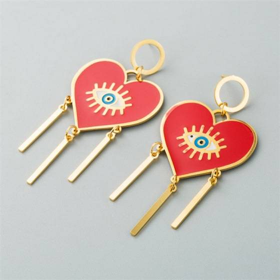 Heart Shaped Long Earrings Heart Shaped Long Earrings