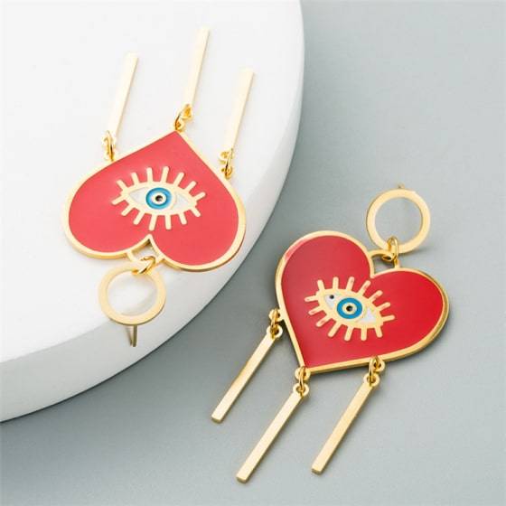 Heart Shaped Long Earrings Heart Shaped Long Earrings