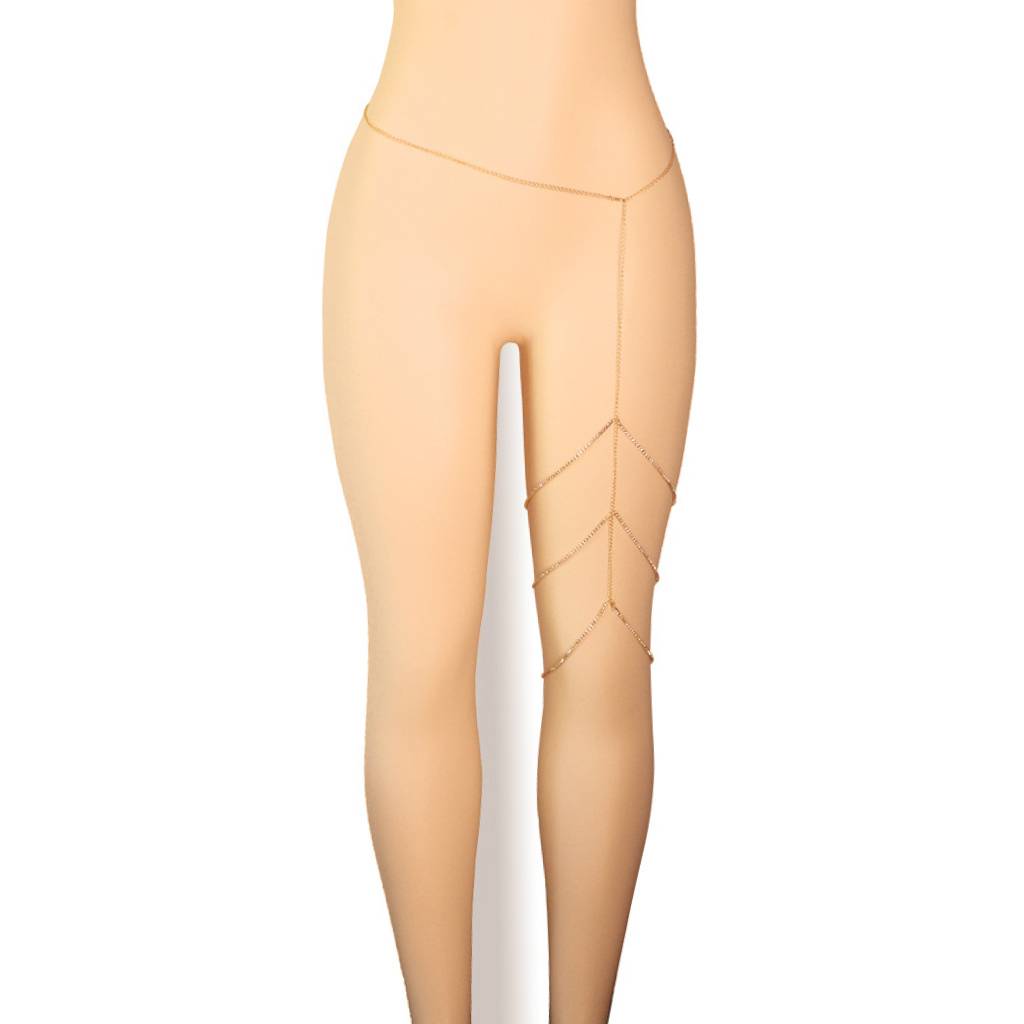 <h1>Multilayered Gold Thigh Chain Fashion</h1> Multilayered Gold Thigh Chain Fashion