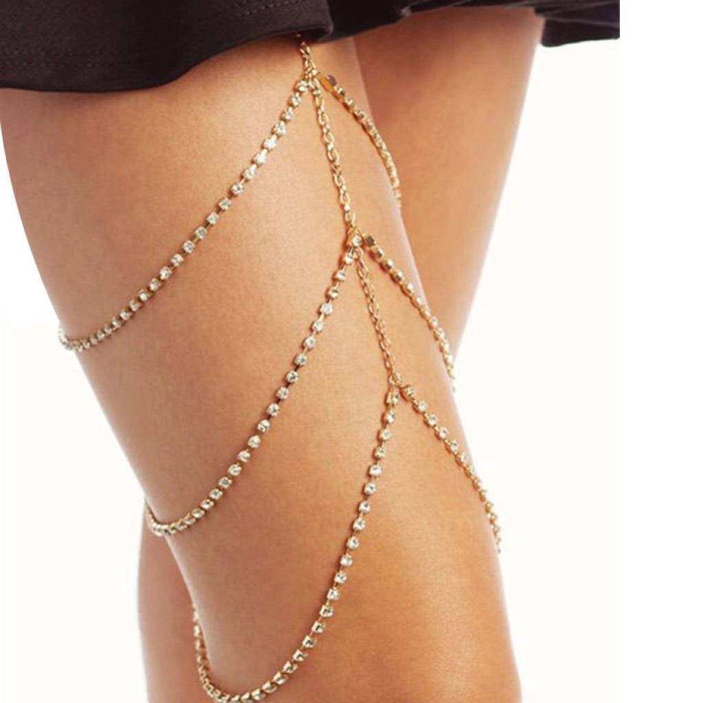 <h1>Multilayered Gold Thigh Chain Fashion</h1> Multilayered Gold Thigh Chain Fashion