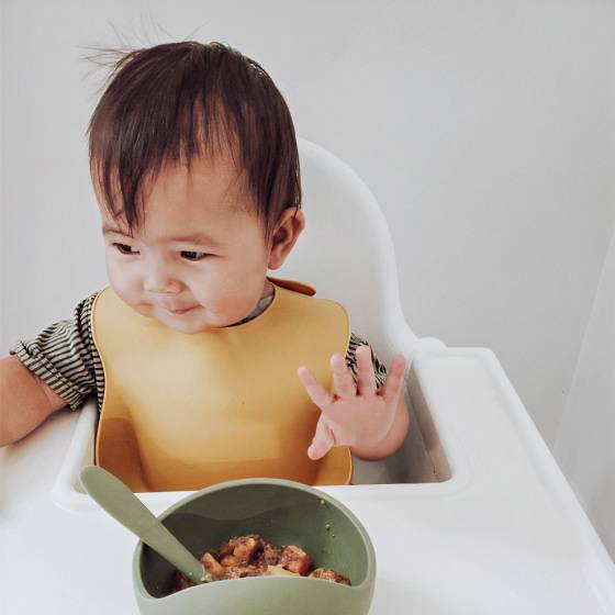 Mustard Silicone Baby Bib