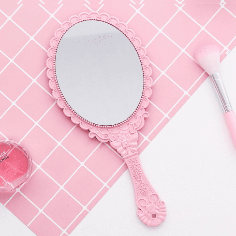 Pink Retro Style Mirror Pink Retro Style Mirror