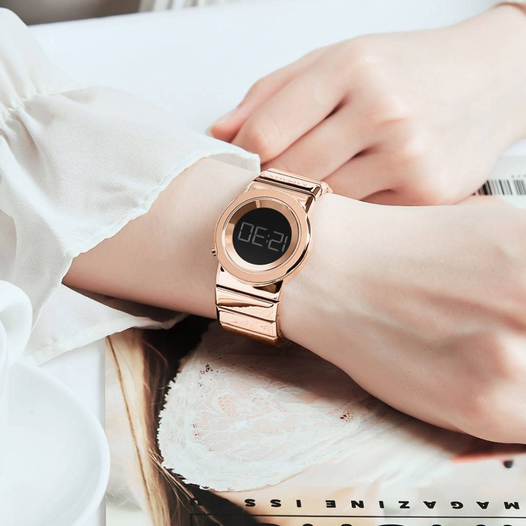 <h1>Rose Gold Digital Watch For Women Fashion</h1> Rose Gold Digital Watch For Women Fashion