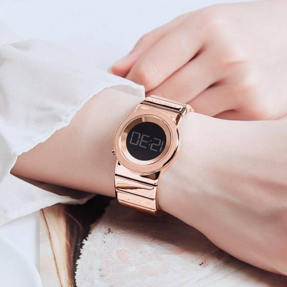 Rose Gold Digital Watch For Women Rose Gold Digital Watch For Women