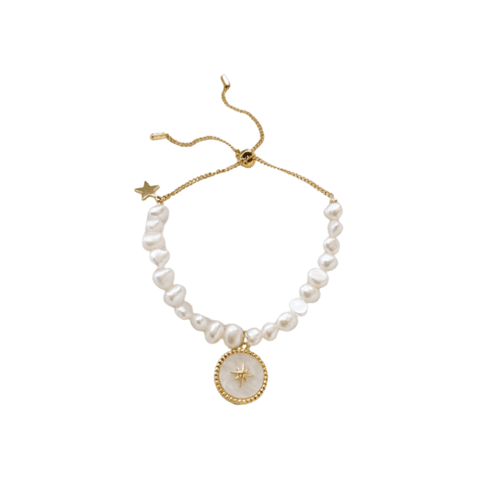 Round Coin Pearl Bracelet Round Coin Pearl Bracelet