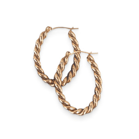Twisted Gold Hoop Earrings Twisted Gold Hoop Earrings